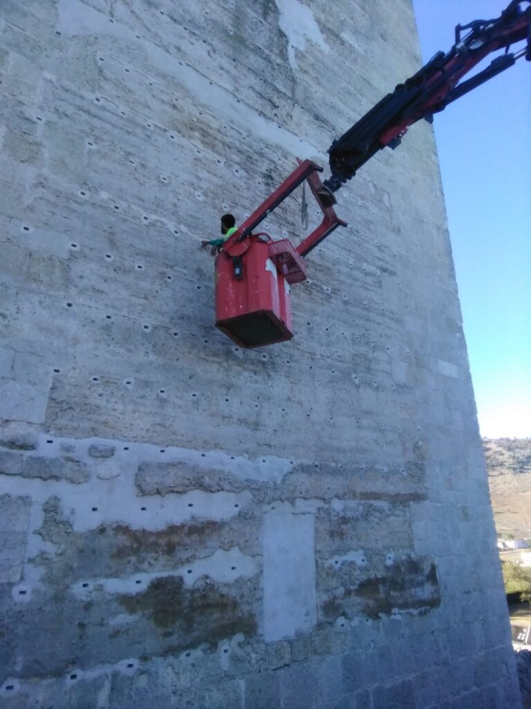 Limpieza de mechinales, Torre de la Vida